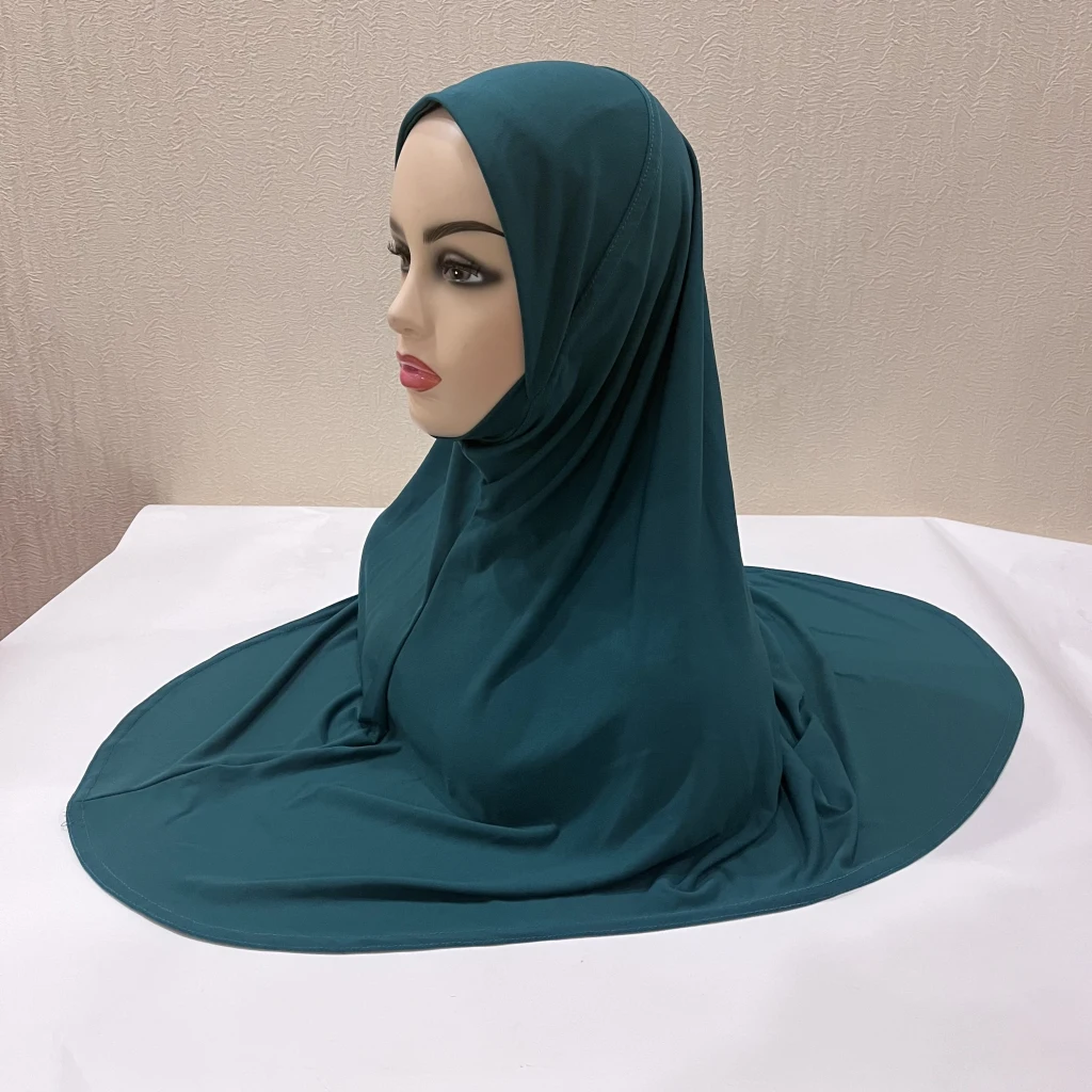 H124 Erwachsene, hochwertiger, großer muslimischer Hijab-Schal mit Kinnteil, islamisches Kopftuch, Hüte, Armia, zum Anziehen, Kopfbedeckung, Turban-Kappen – Detail 24