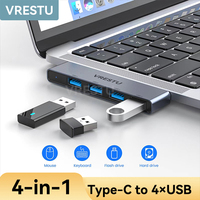 USBC to USB3.0 2.0 HUB High Speed 4 Port MultiSplitter Adapter OTG for Samsung HUAWEI Xiaomi Macbook Pro 15 Air Pro Dock Station