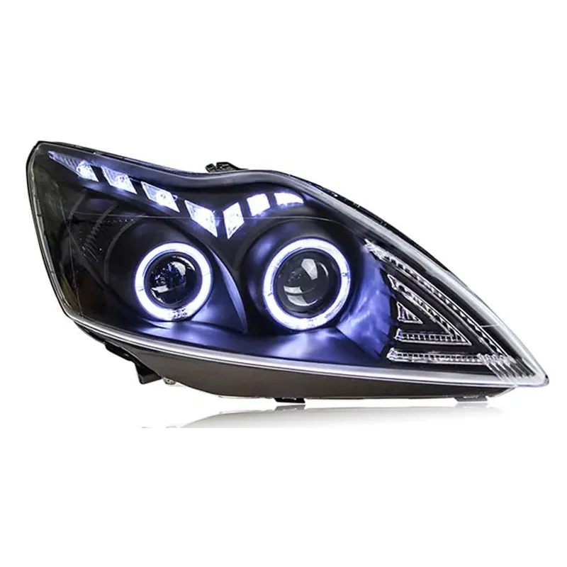 Front Lamps For Ford Focus Classic Style 2009-2013 Refit Automotive Assembly LED Angel Eye Design DRL Project Lens Xenon Lights