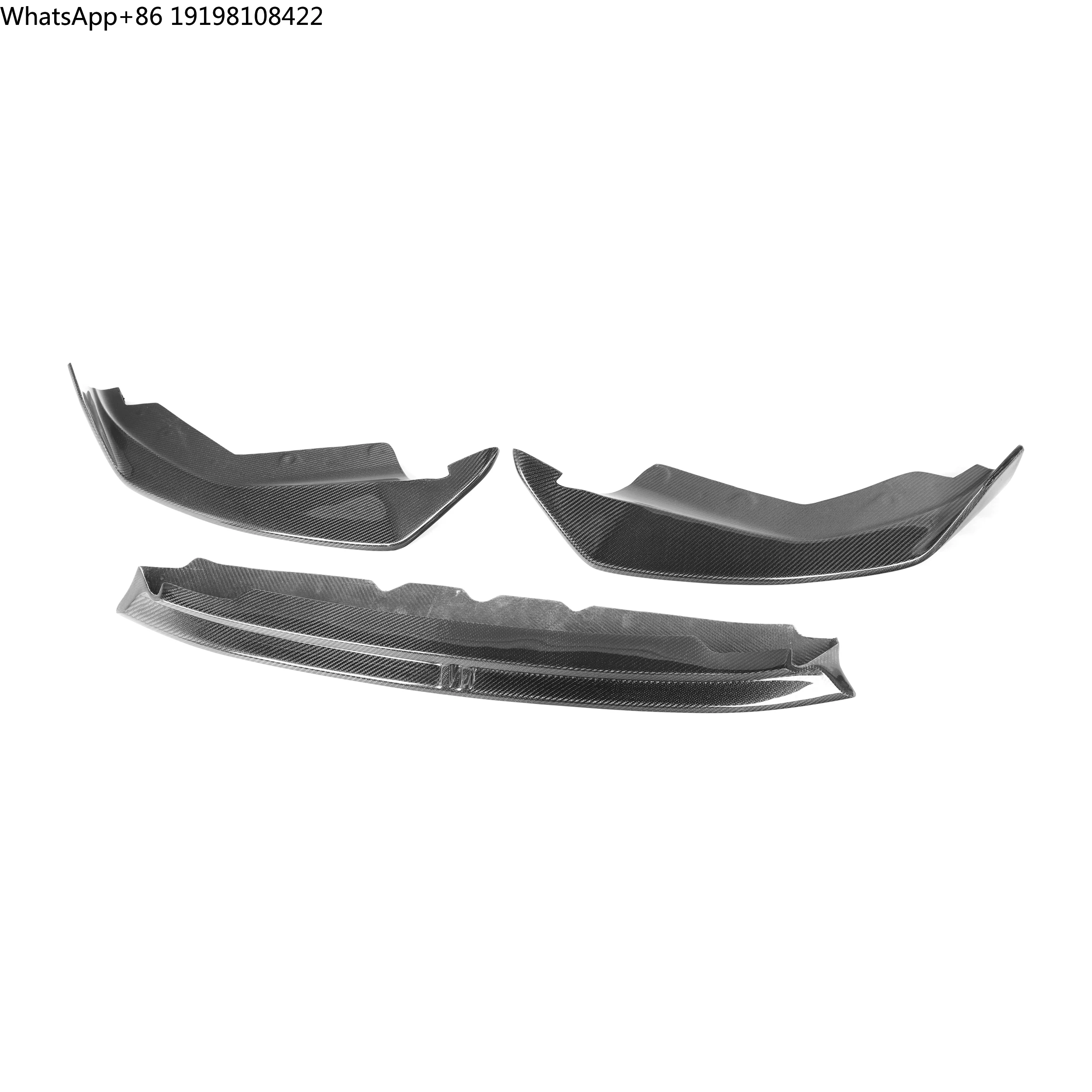 Front Lip 3 Piece for BMW 3 Series G20 330i M340i Pre LCI Sport 2019-2021 G20 AO Style Carbon Fiber Front Bumper Lip Spliter