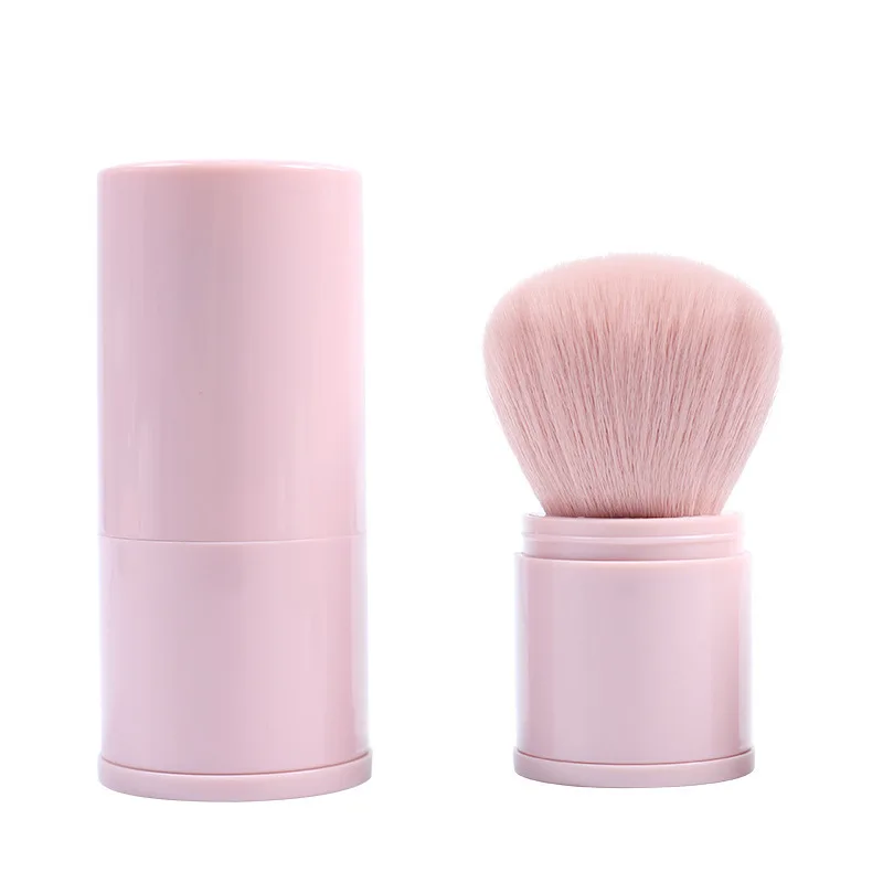 Z Pędzelkiem do Pudru w Pudełku Przenośne Pędzle do Makijażu Wysuwany Pędzel Pędzel do Pudru Sypkiego Kompletny Zestaw Narzędzi Pędzle do Cieni do Powiek