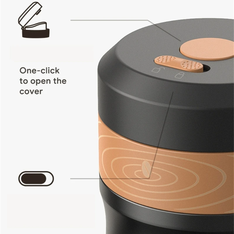 Edelstahl-Reise-French-Press-Kaffeemaschine, Outdoor-Reise-Wasserkocher, tragbare French-Press, geeignet für Büro oder Zuhause