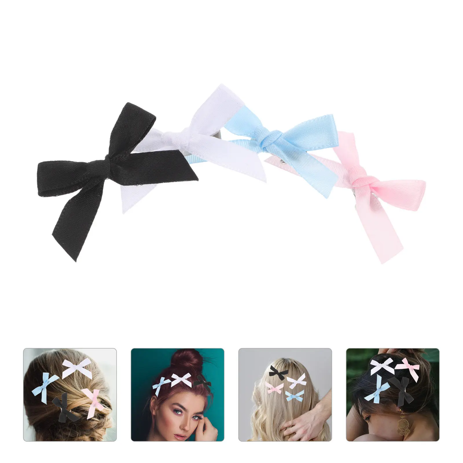 40Pcs Cute Butterfly Hair Clips Ballet Ribbon Design Alligator Hair Barrettes for Women Girls Daily Outfit Matching Styling