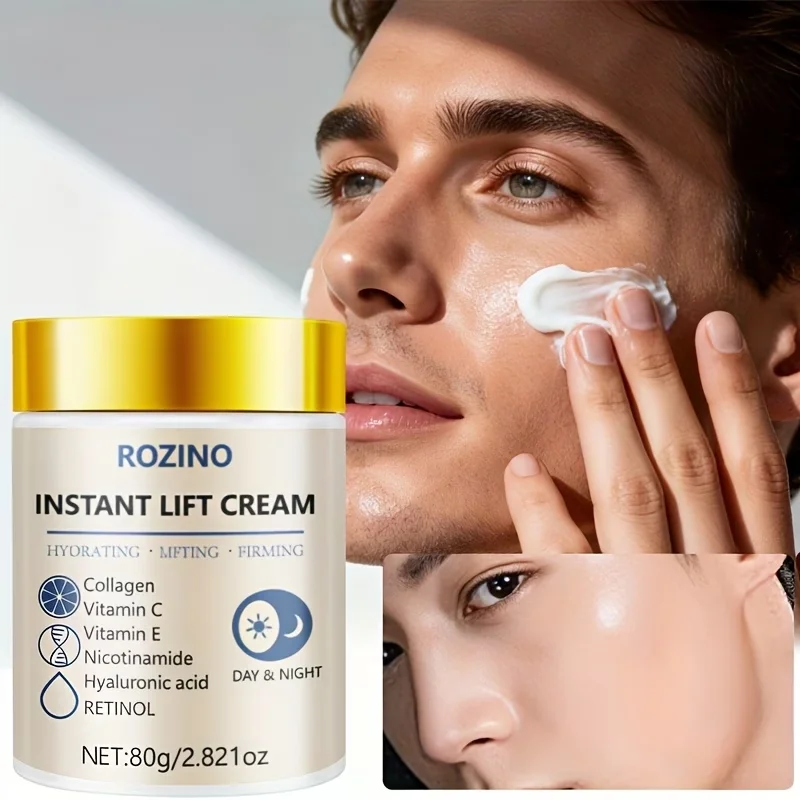 ROZINO Instant Collagen & Niacinamide Cream | 5-Second Lift & Tightening, Moisturizer for Dark Circles, Puffiness, Sensitive Eyes, All Skin Types, Instant Firming, Deep Hydration
