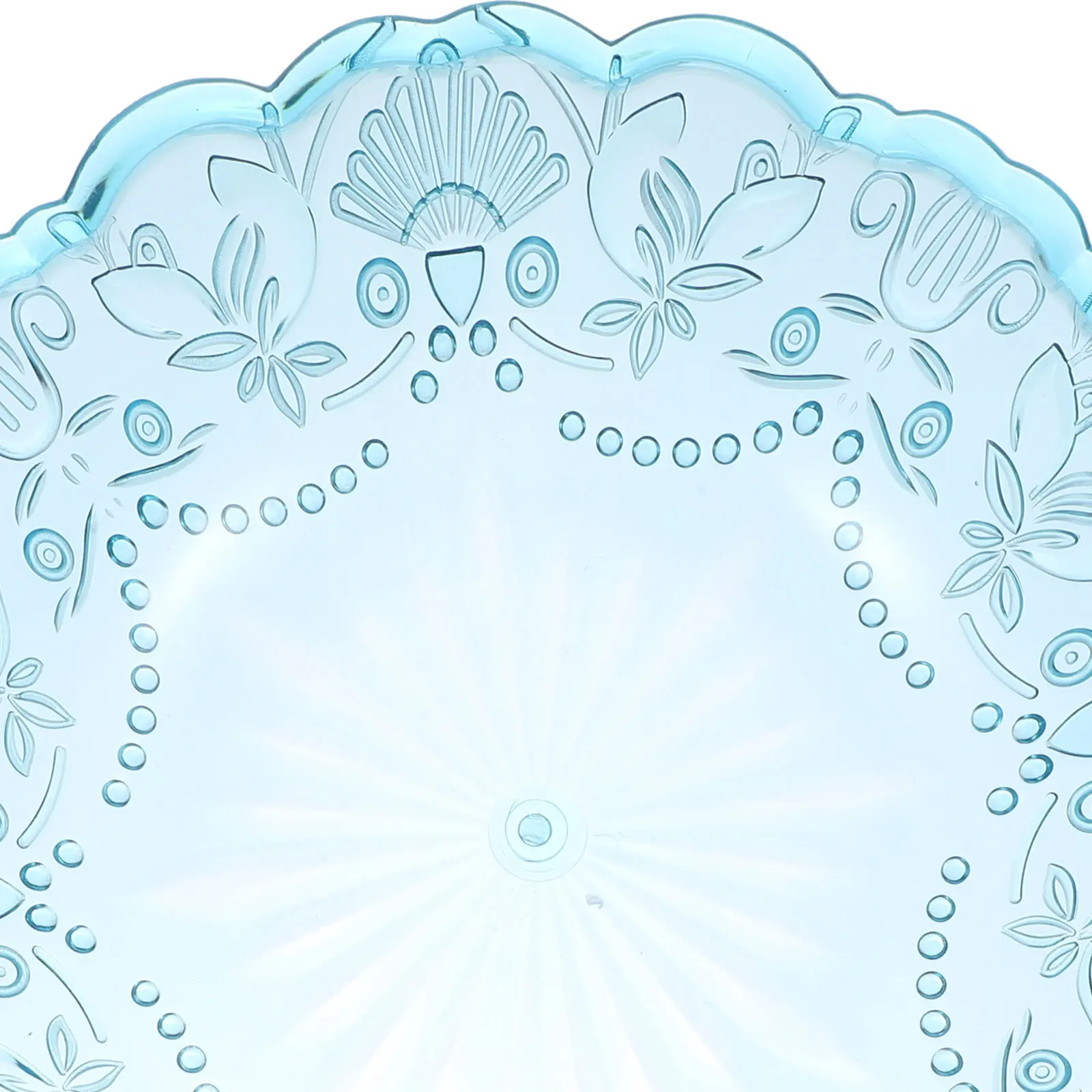 

Crystal Fruit Plate Transparent Elegant Plastic Storage Tray Serve Holder Smooth Surface Durability Practicality Party