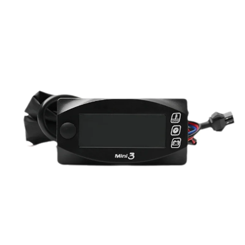 AT92-Mini LED Digital Instrument Motorcycle Accessories Temperature Voltmeter Time Display 3 In 1