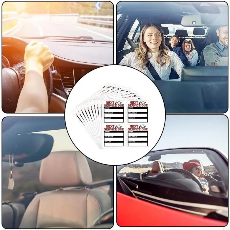 Pack Of 120 Motor Vehicle Stickers For Oil Change Tracking And Maintenance R6FB
