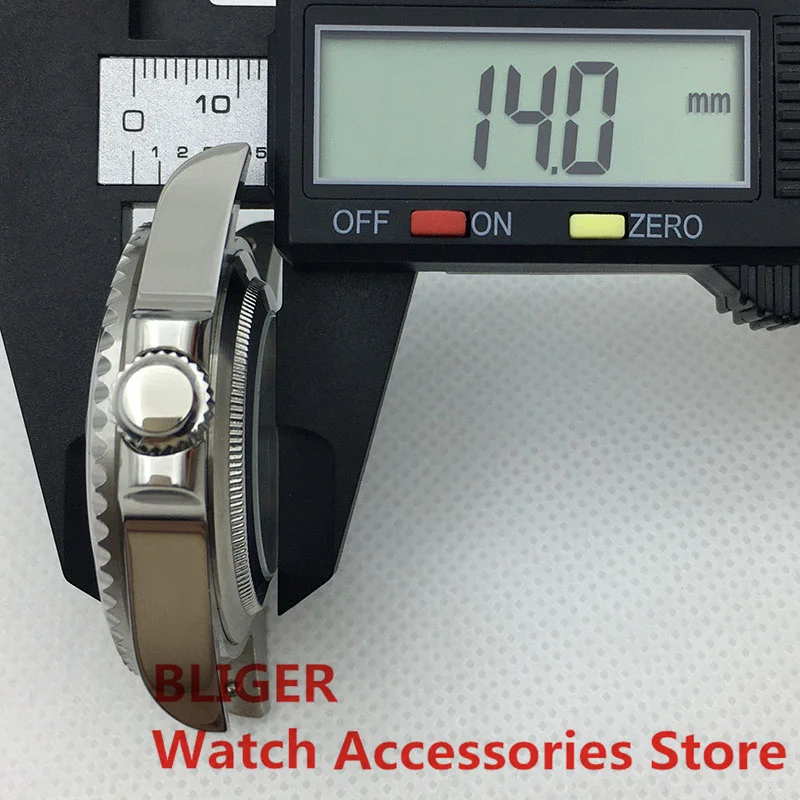 BLIGER 43mm Silver Watch Case Sapphire Glass Fit ETA2824 2836 NH35 36 Miyota 8205 8215 821A Mingzhu DG2813 3804 PT5000 Movement