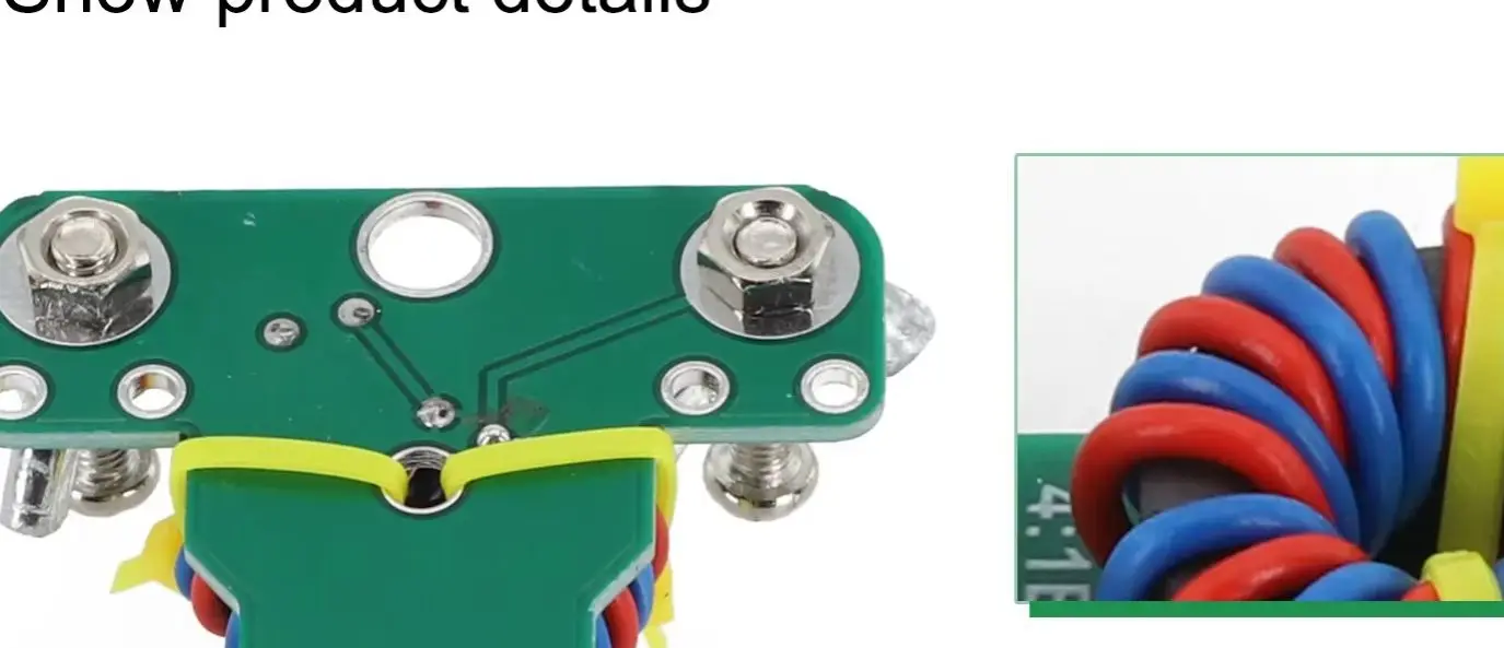 

50W 4:1 Balon High-Frequency Shortwave Dipole Antenna Balon Receiver Antenna Ratio Converter 52x52x10mm