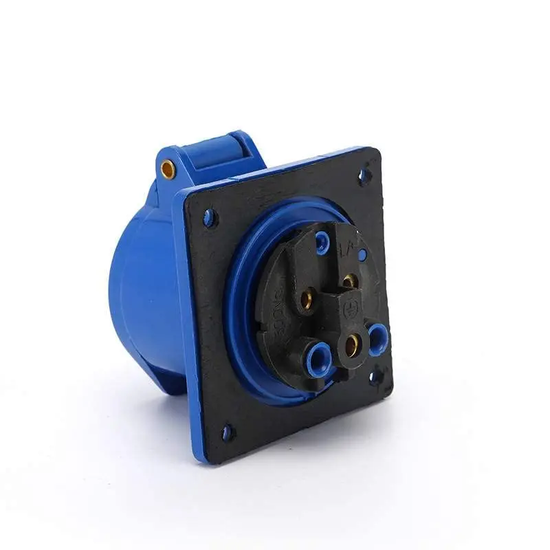 IEC60309 Waterproof CEE Industrial Connector Socket 3Pin 16A 250V 2P+E IP44 (Type-6