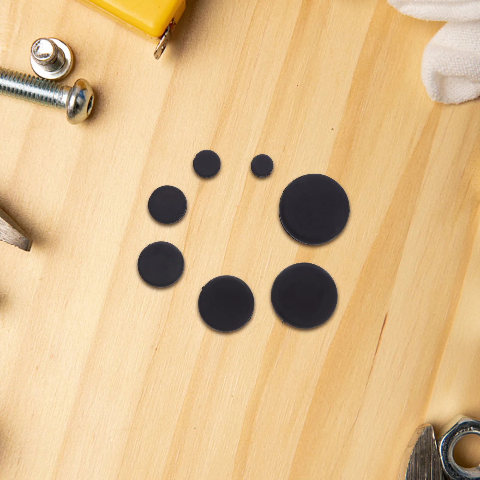 

200Pcs Rubber Grommets Cable Protector Single Side Plugs Black Fits 7.14-25.4mm Wiring Kit Rubber Grommets for Holes