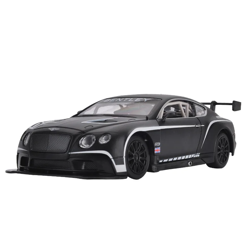 1:24 Bentley Continental GT3 High Simulation Diecast Metal Alloy Model car Sound Light Pull Back Collection Kids Toy F501