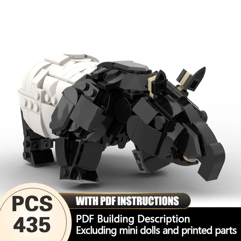 

Creators Animal Series Model MOC Building Bricks Rare Malayan Tapir Modular Technology Gifts Holiday Assemble Children Toys Suit