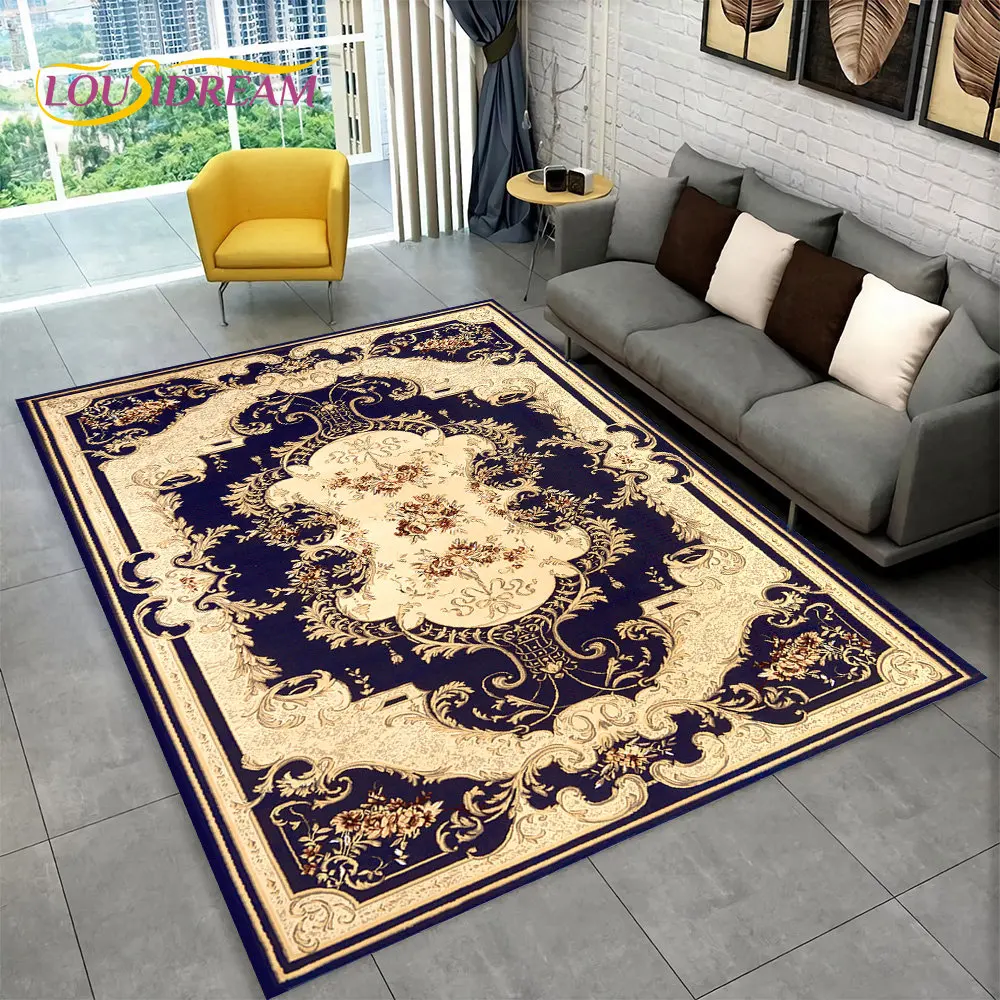 Turkey Persian Bohemian Area Rug Large,Carpet Rug for Living Room Bedroom Sofa Doormat Decoration,Kid Play Non-slip Floor Mat