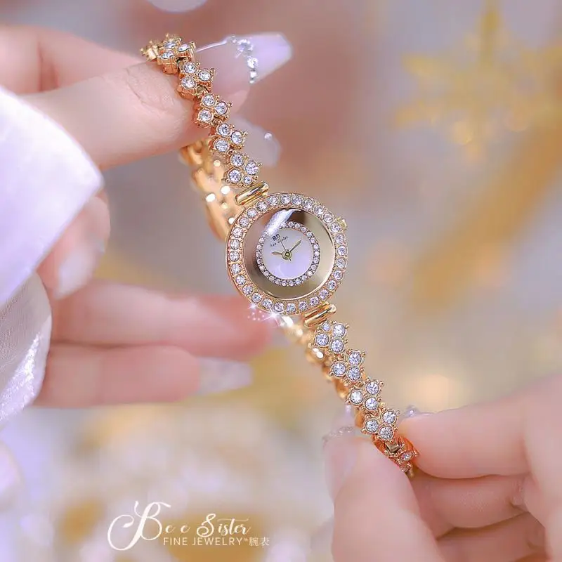 女性用スチールブレスレットウォッチ,レディースビジネスウォッチ,ゴールド腕時計,トップブランド