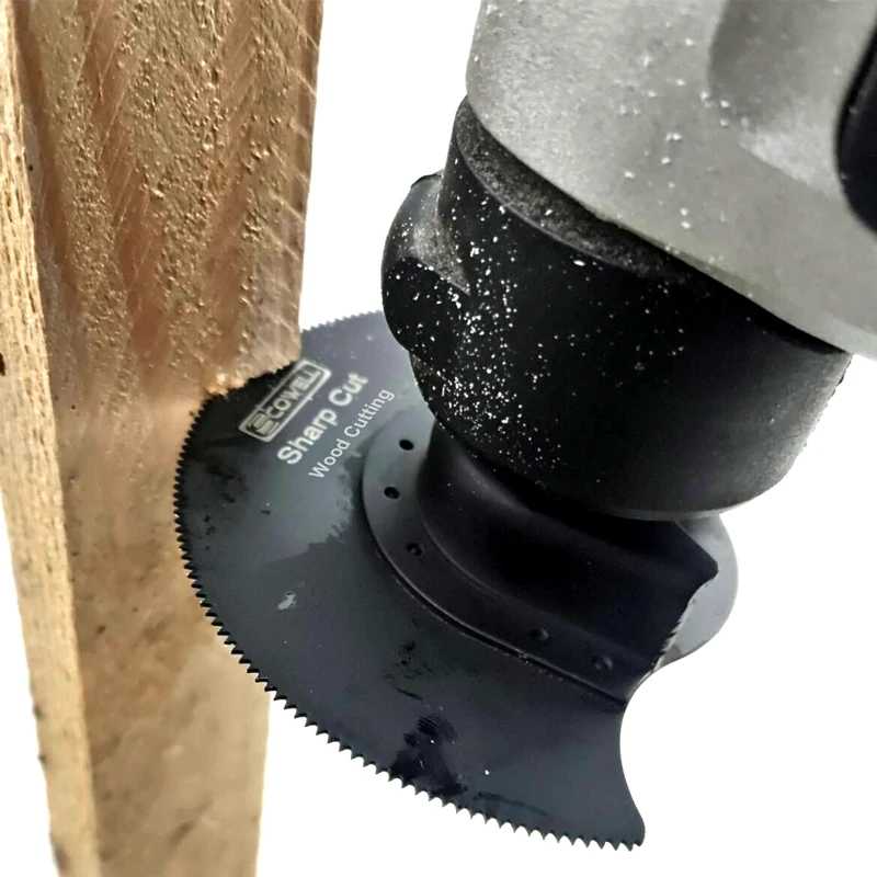 SCOWELL-Oscilante Multi Ferramenta Saw Blade, Half Circle Segmento Mergulhar, Mudança Rápida, a maioria da Máquina Marca, DIY Ferramentas Peças, 88 milímetros