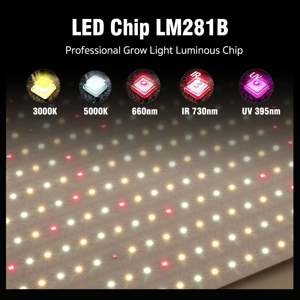 Full Spectrum LED Grow Light 110W Ultra-thin Growth Lamp For Greenhouse Pants LM281B LED Light For Veg Flowers Seeding