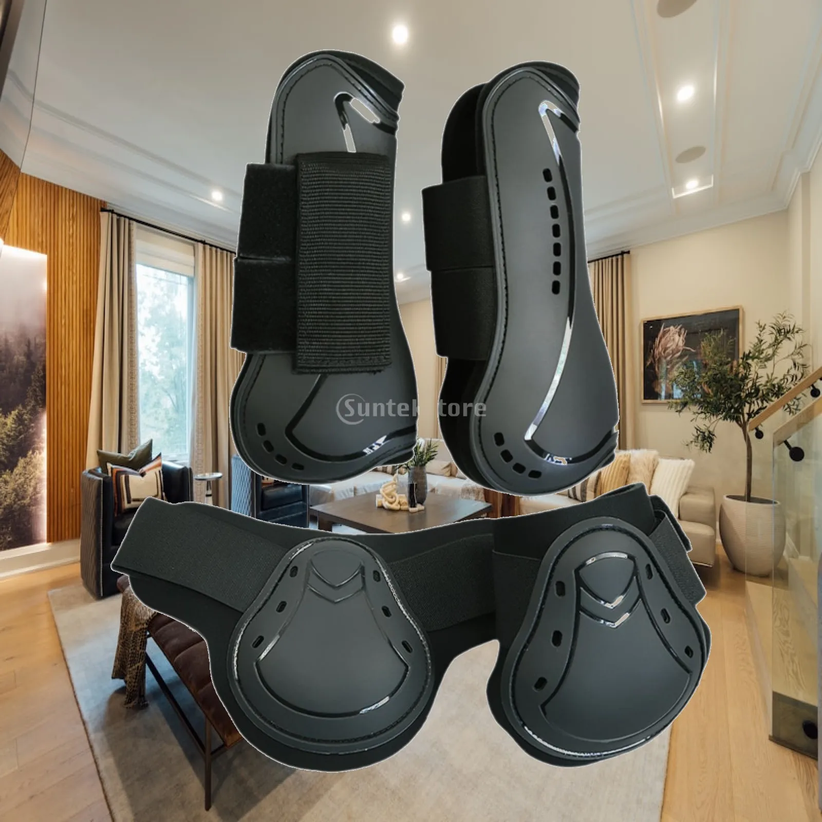 horse-tendon-protection-boots-ventilated-neoprene-liners-easy-clean-leg-gear-for-jumping-lessons-and-daily-riding