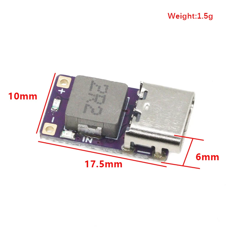 Ultra Mini Type-C 3.7V 4.2V 18650 Lithium Battery Charge Discharge Module 5V 2.4A Integrated Power Board