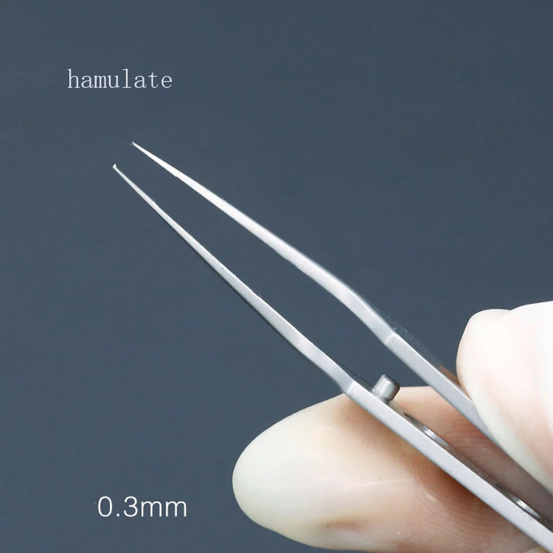 Double eyelid eye tweezers Fat tweezers Burying tool with teeth tweezers Small 8cm stainless steel eye tweezers with teeth