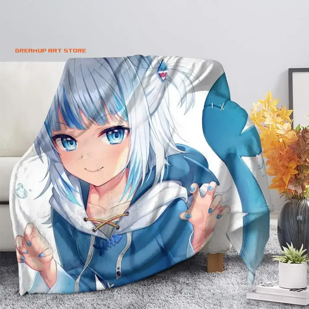 2026 Hololive Gawr Gura Ch HoloMyth Soft Plush Blanket, Flannel Blanket Throw Blanket For Living Room Bedroom Bed Sofa Picnic Co