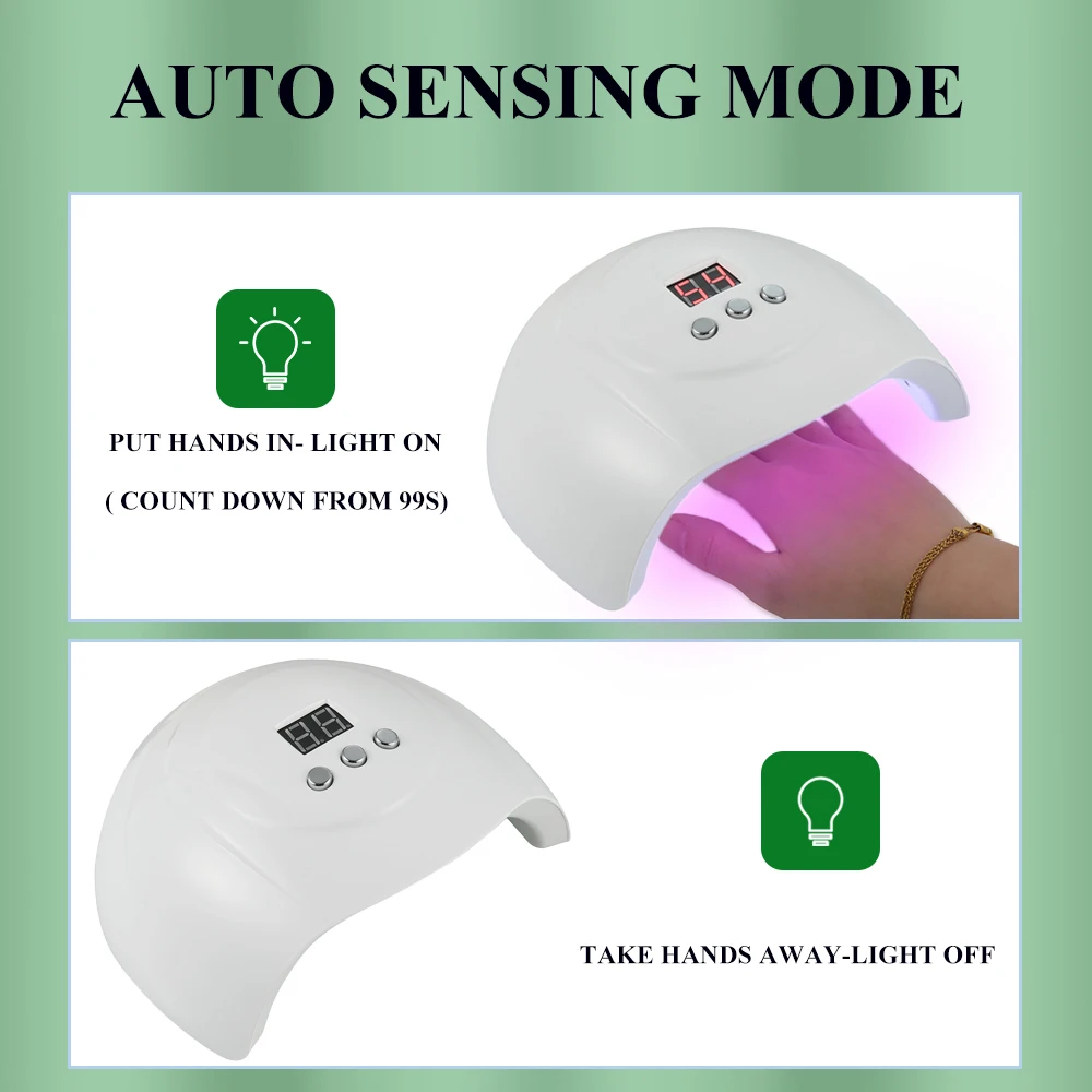 48W Draagbare Usb Nail Droger 24 Stuks Kralen Uv Led Nagellampen Uv Licht Voor Nagels Gel Polish Droogmachine Manicure Salon Tool