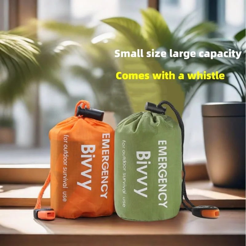 

2 шт. водонепроницаемых легких аварийных одеял для выживания с компасом и свистком для кемпинга, походов и активного отдыха на природе