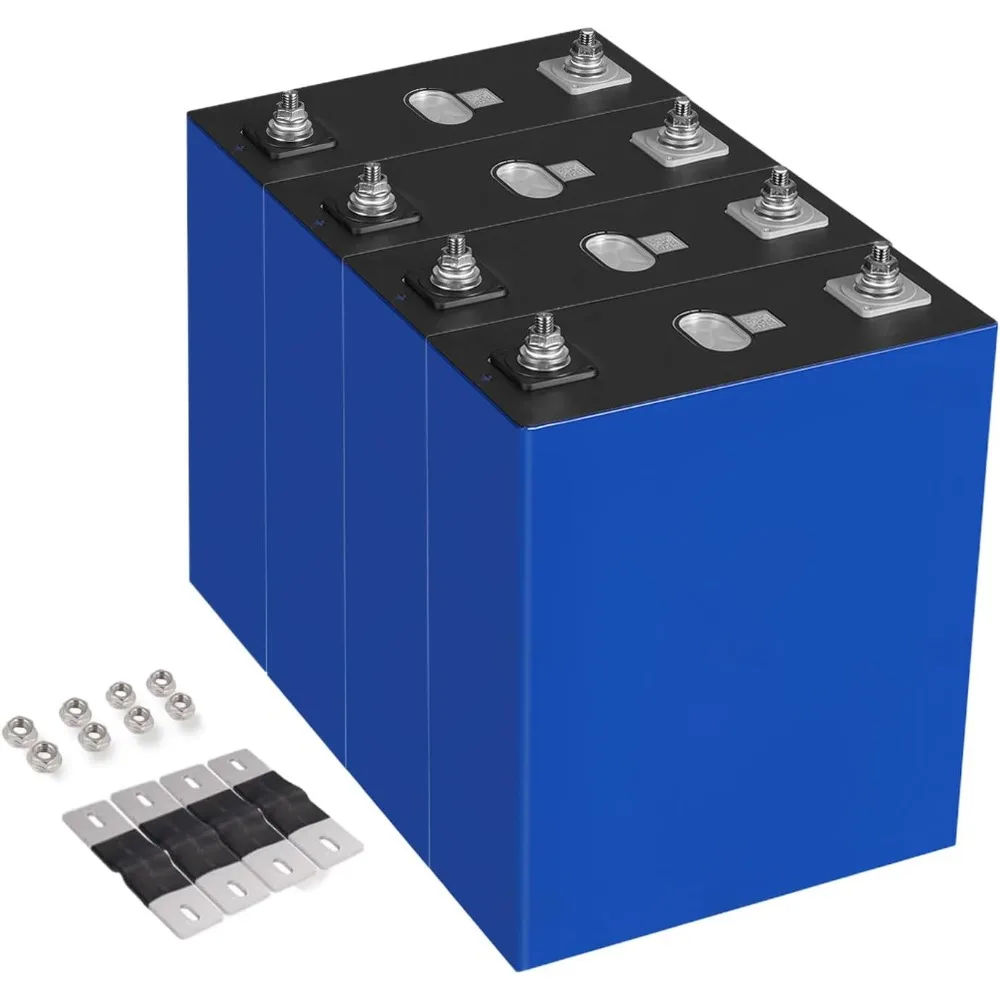 

LiFePO4 280Ah 3.2V Battery 4pcs Class A Rechargeable Battery 10000+ Deep Cycle Lithium Iron Phosphate for Home RV Solar Storage