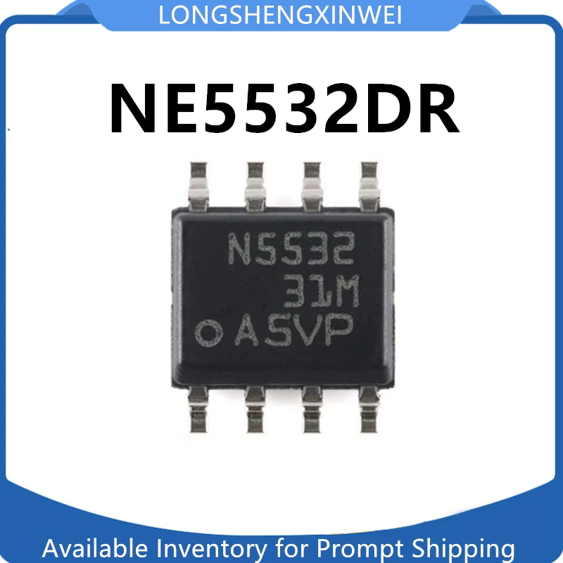 1PCS NE5532DR Silk Screen N5532 New SOP-8 Original Low-noise Dual Operational Amplifier IC Chip in Stock