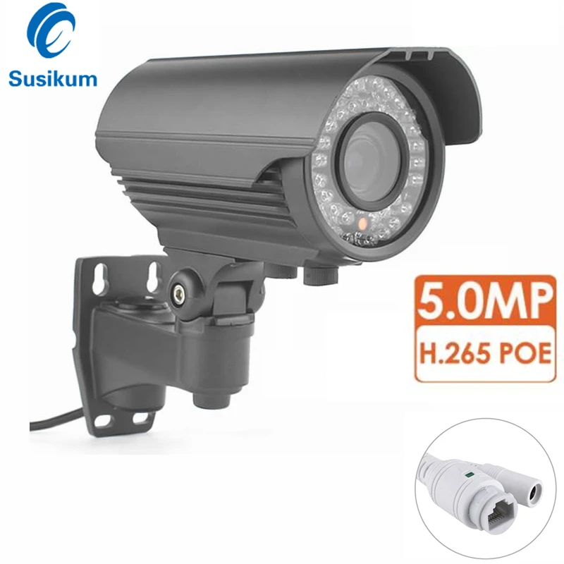 

H.265 5MP Outdoor Security IP Camera 4X Manual Zoom IR Night Vision Waterproof Bullet Network CCTV Camera XMeye APP