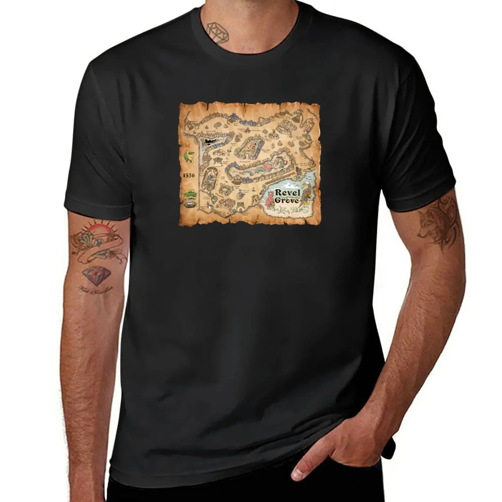 New Map of Revel Grove - 1536 Pt I T-Shirt hippie clothes quick drying shirt quick drying t-shirt t shirts for men cotton