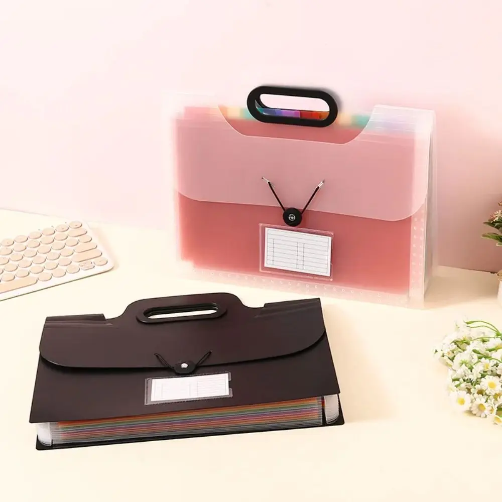 

13 Grid A4 File Folder Accordion Style Classified Handheld Accordion Bag Large Capacity Handheld Rainbow Folder Office Student