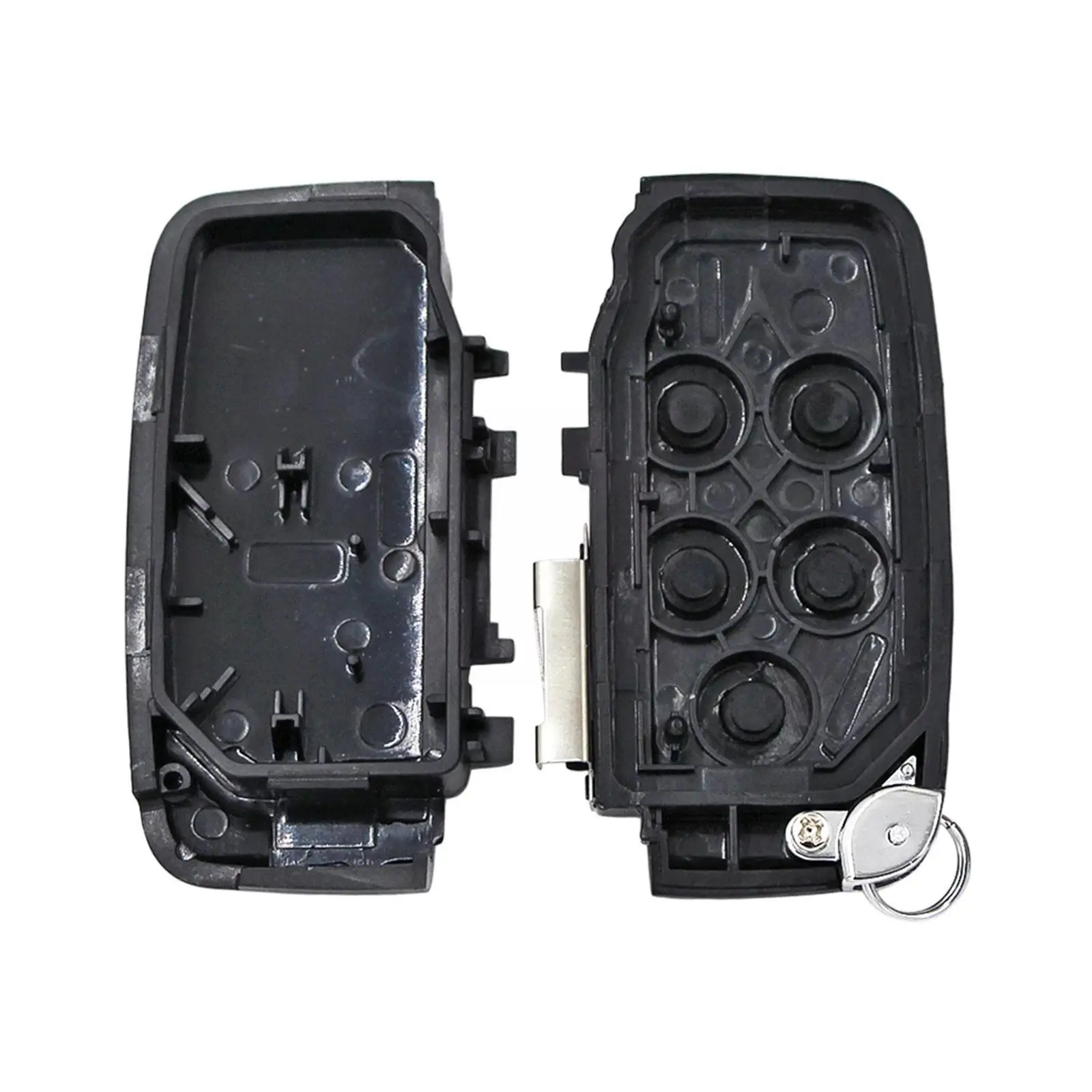 Carcasa de llave de coche remota con palabras, carcasa de 5 botones para Land Rover LR4, Range Sport Evoque, Jaguar XJ X E0F6