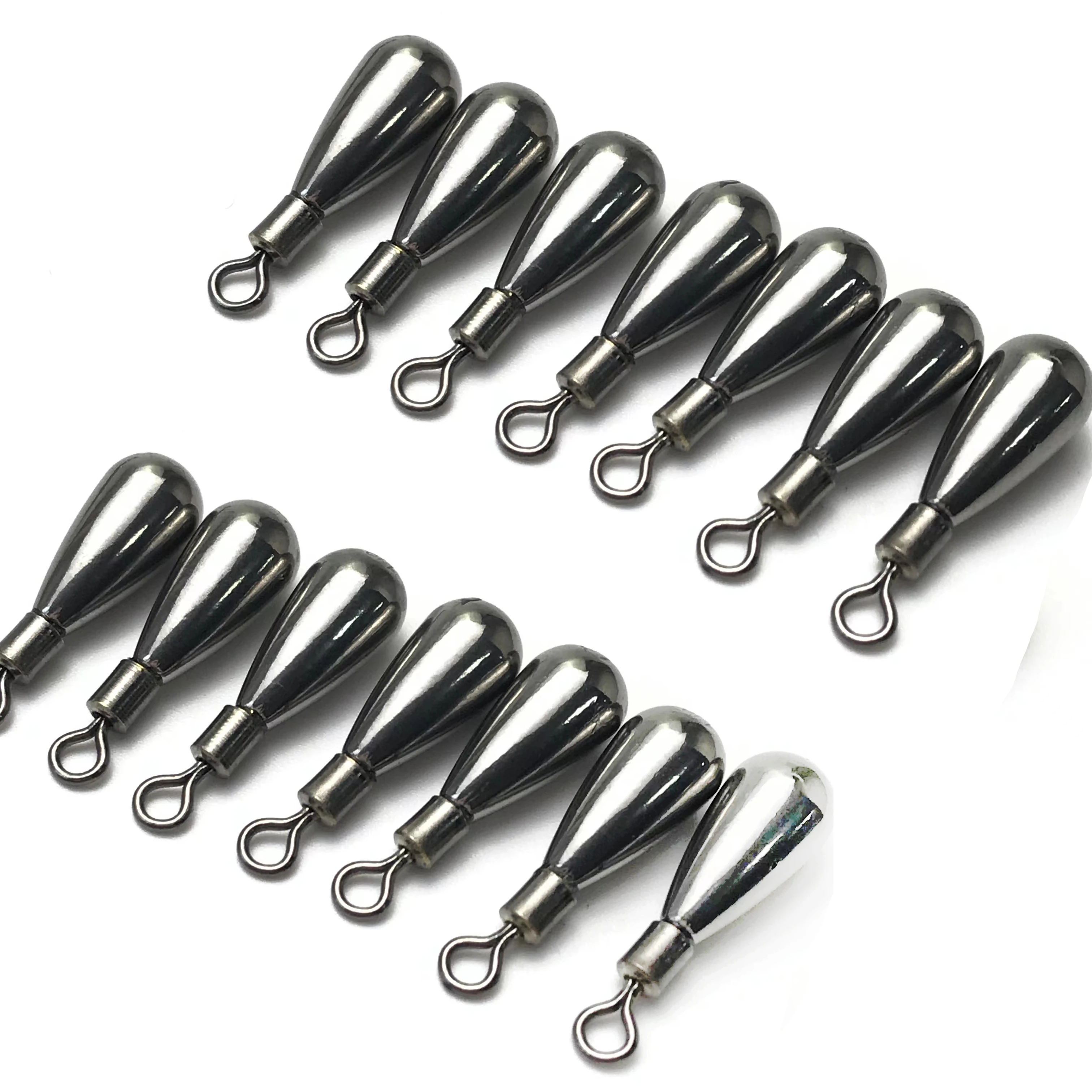 Imagem -06 - Tungsten Tear Drop Shot com Olho Redondo para Lure Fishing 1.3g60g 97 Pure