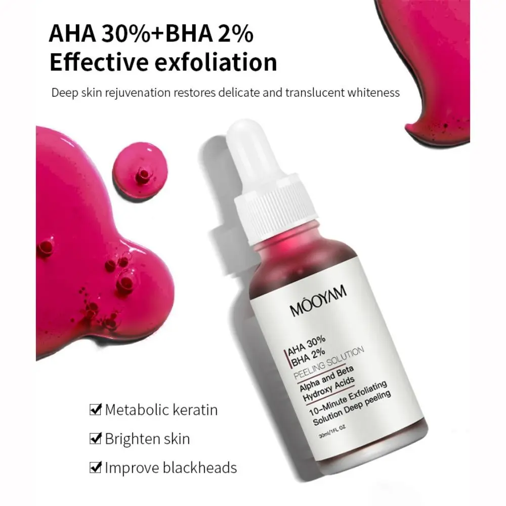 Skin Care AHA Hydroxy Acid Facial Essence Moisture Replenishment Firming Whitening Serum Mild 30ml Brightening Essence