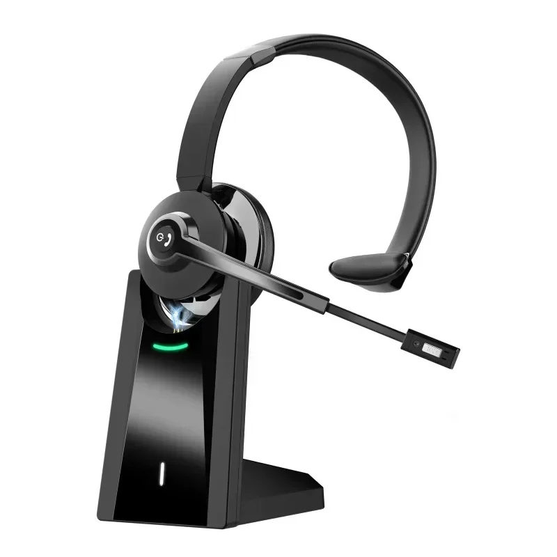 Latest 2024 model  Headphone BT-783C Trucker Call Center Bluetooth with ENC Microphone Charging Base Wireless Headset