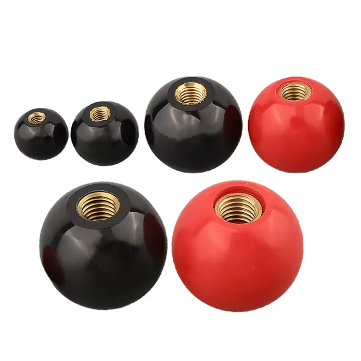 M4 M5 M6 M8 M10 M12 Round Ball Handle Ball Knobs Bakelite Lever Knob Grip Handles Handle Ball Nut Machine Tool Replacement
