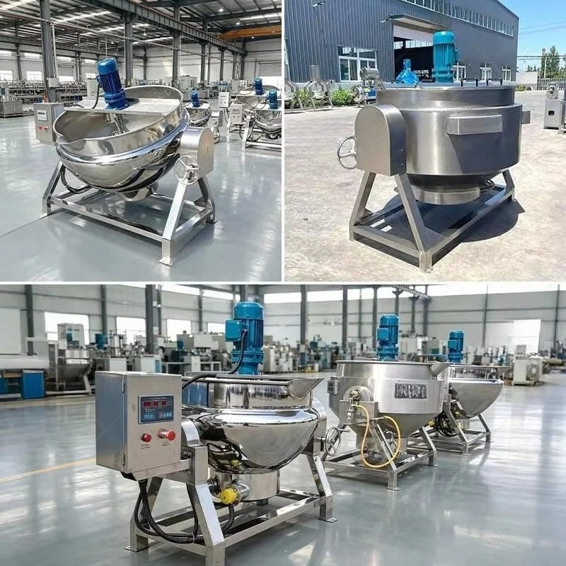 Tilting 100-1000l Oil System Conduction Small Cake Planetary Kettle Candy Cooking Making Machine Sauce Hard Jacket Pots