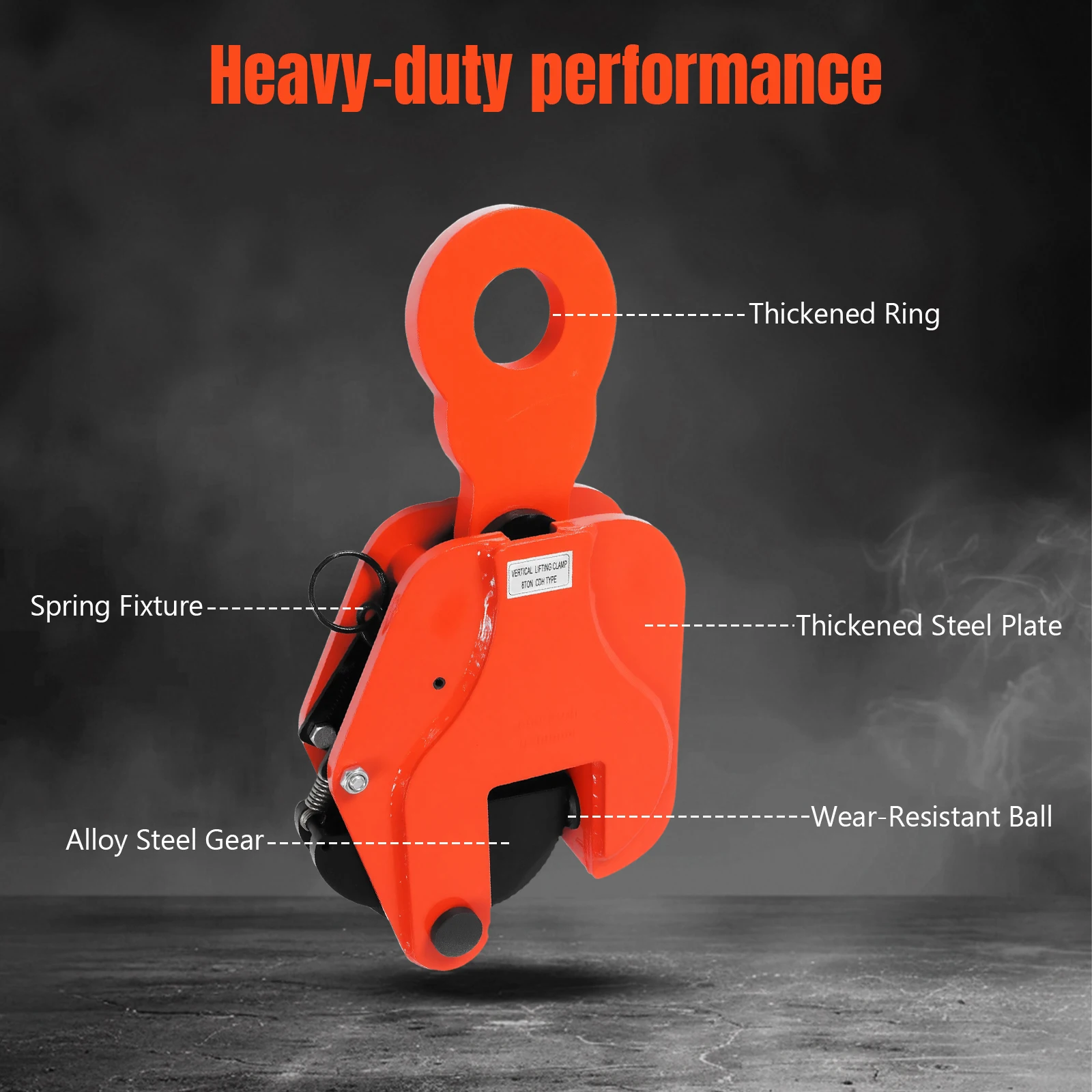 Szczypce do płytek stalowych 8T, pionowe, odporne na zużycie, regulowane, pogrubione, z haczykiem do podnoszenia, antypoślizgowe, do marmuru, betonu, płyt, cegieł, drewna.