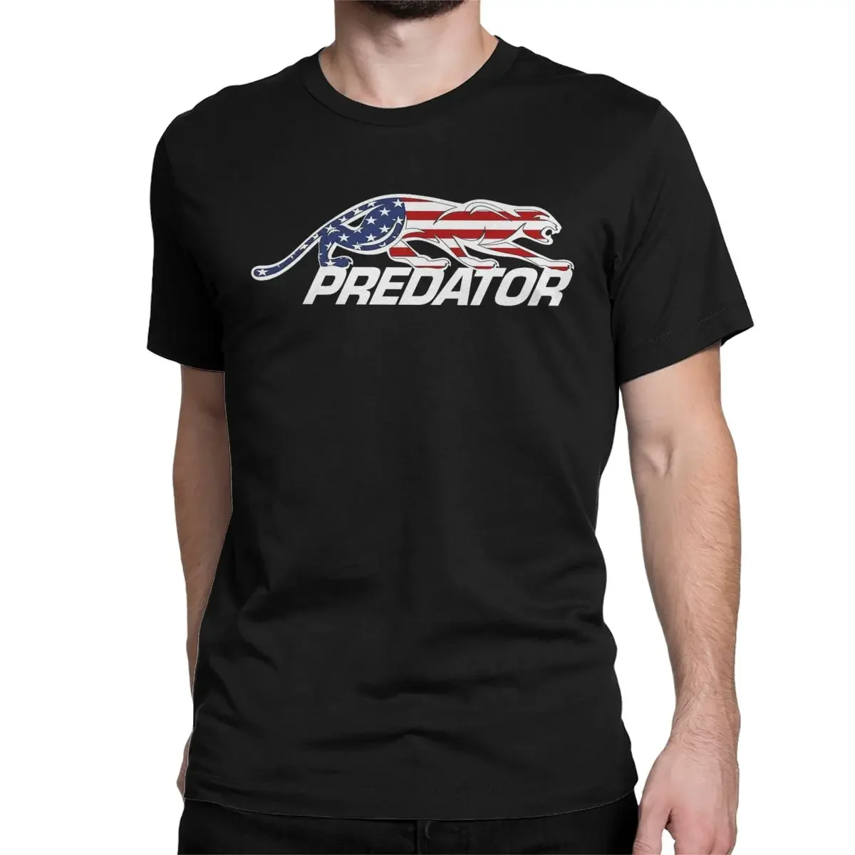 100% Cotton Tee Shirt Short Sleeve PREDATOR CUES T Shirt Clothing Adult Men's T-Shirts USA LOGO UNITED STATES Cool new Graphic