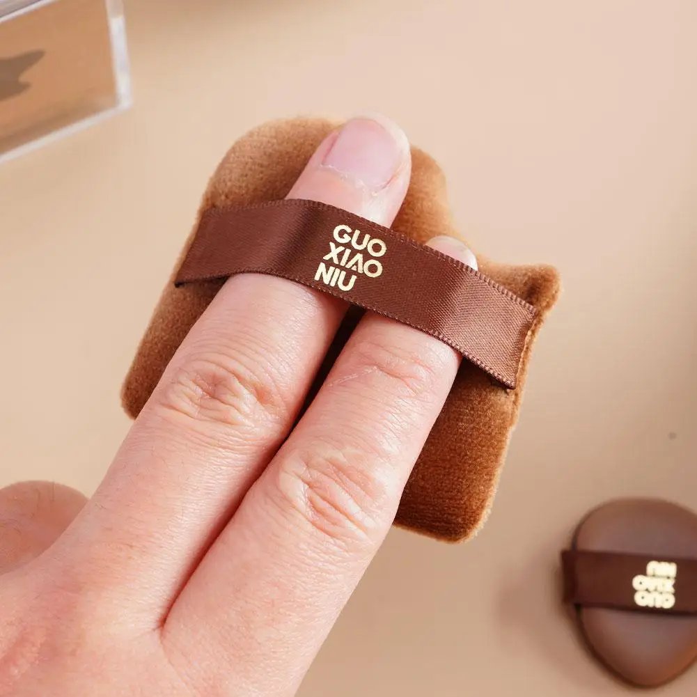 Ensemble de Mini bouffantes de mélangeur de maquillage, mélange rapide de couleur chocolat, éponge de maquillage sec et humide, outil de maquillage cosmétique Double face 6 pièces