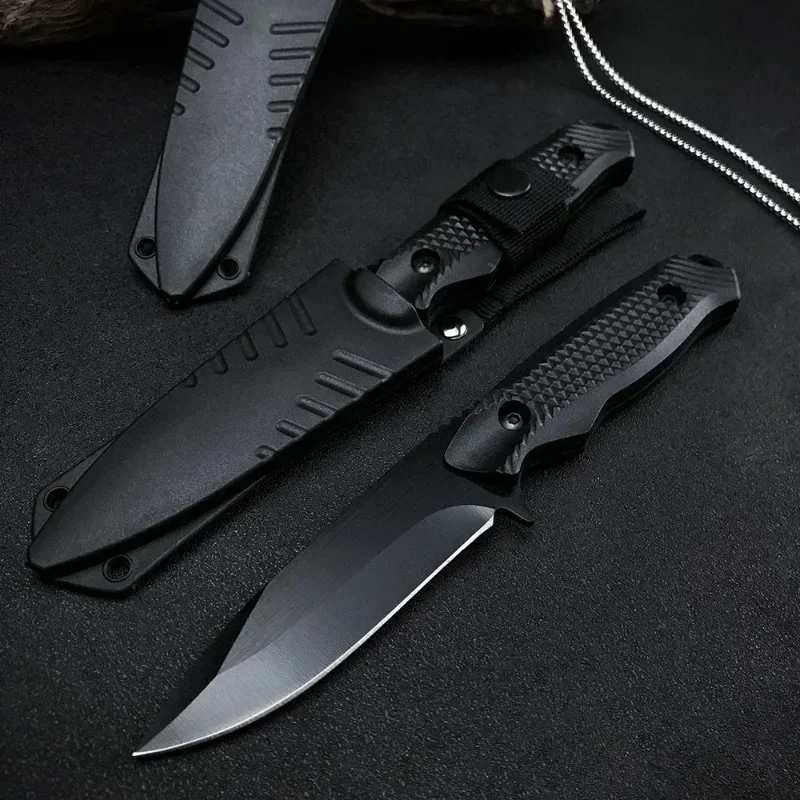 Straight Knife 5Cr13Mov Blade ABS Handle Convenient Sharp Knife High Quality Durable High Hardness Utility Multitool Hand Knife