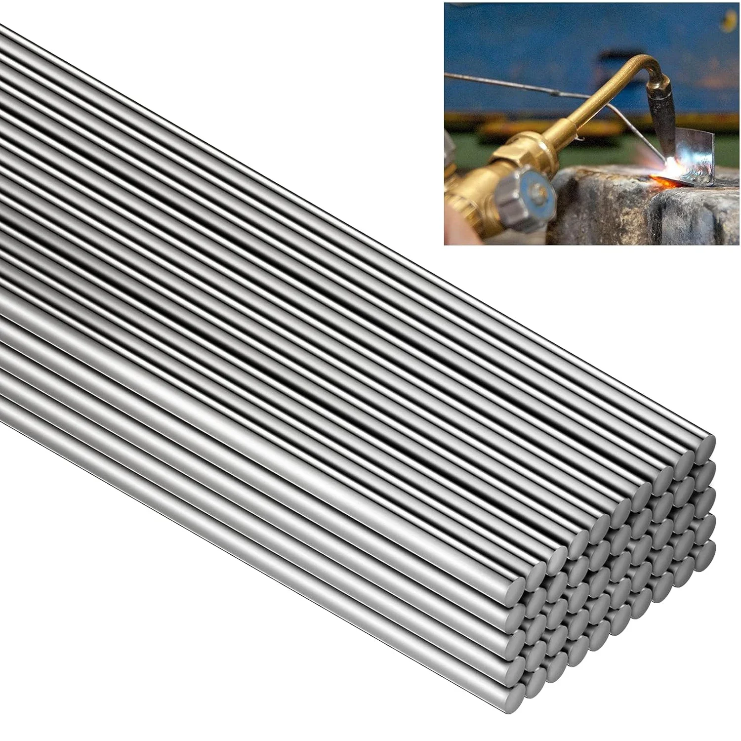 20Pcs Flux Core Aluminum Welding Rods Low Temp Aluminum Brazing Rod Solution Welding Flux-Cored Rods for Samll Aluminum Project