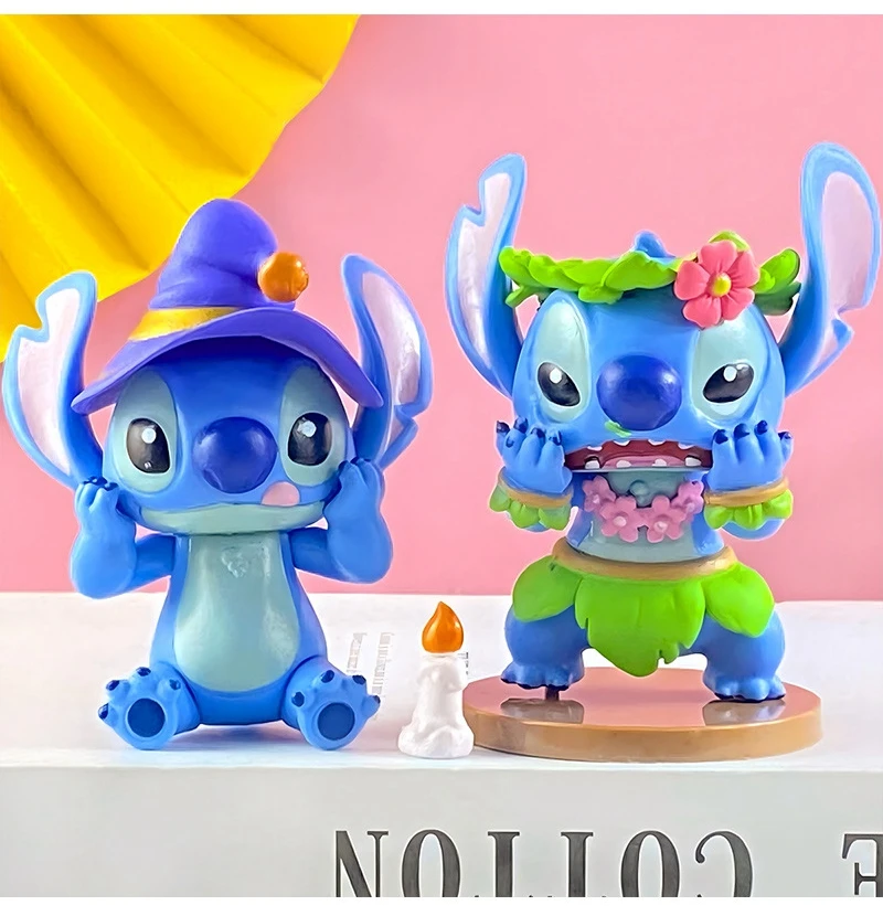 6pcs/set Stitch Anime Figure Lilo & Stitch Funny Diary Series PVC Model Action Figurines Doll Decoration Kids Toys Birthday Gift