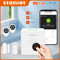 Staniot Tuya Smart Wireless WiFi Home Security Alarm System Built-in Siren Alexa Mobile APP Control With 18 Doorbell Ringtones