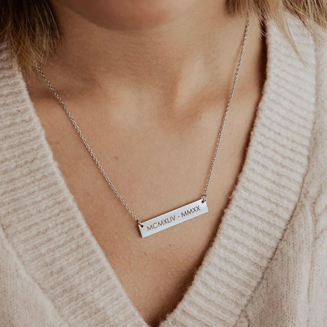 Personalità personalizzata con nome coordinato inciso, data, catena Mantra in acciaio inossidabile, collana con ciondolo, regali per uomo e donna