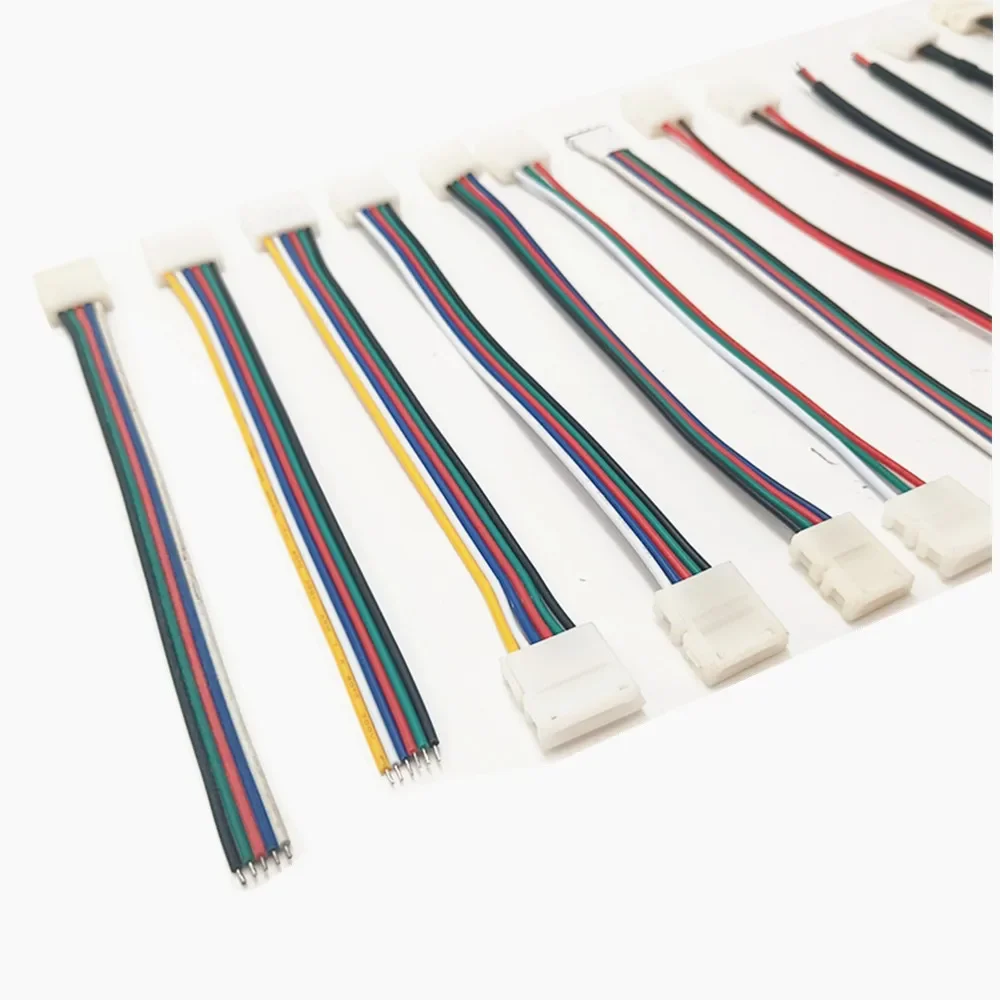 5050 3528 Light Strip Solderless Connector DC Female To 8MM 2P Solderless Buckle Light Strip Extension