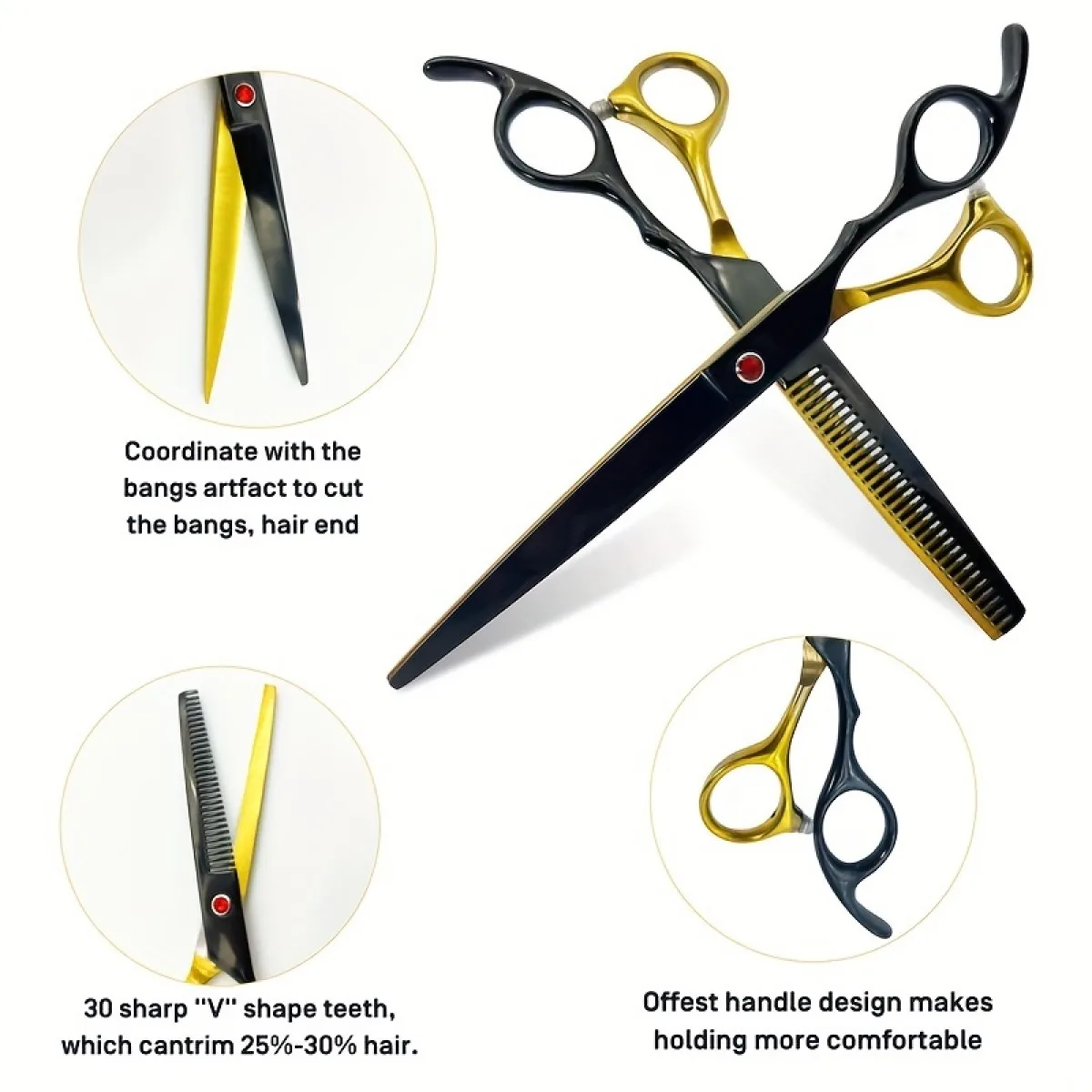 6/7 Inch Hair Scissors Professional  Barbershop Hairdressing scissors Household Hair Cutting Tools