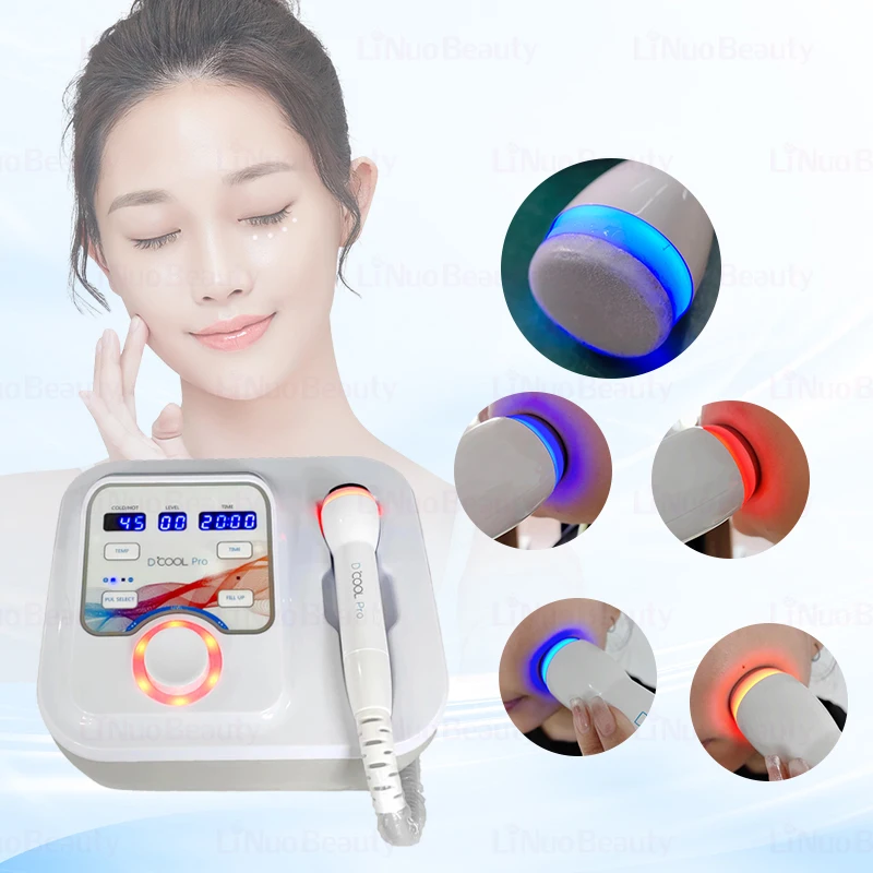 D COOL Portable Cool & Hot For Skin Tightening Cryotherapy Device Anti Puffiness Facial Electroporation Anti-aging Machine