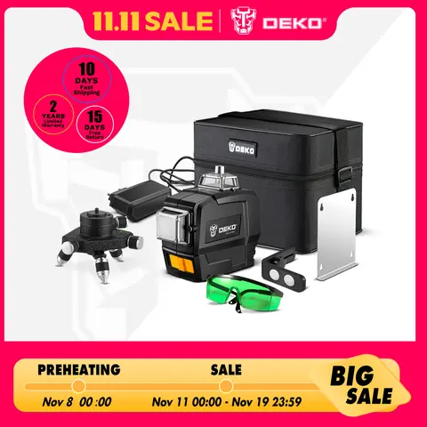 3D Green Laser Level 12 Lines DEKO